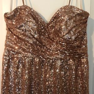 Revelry Rose Gold sequins dress